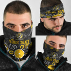 Personalized Richmond Tigers Neck Gaiter Aboriginal Dot Painting Graffiti Style