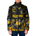 Personalized Richmond Tigers Padded Jacket Aboriginal Dot Painting Graffiti Style