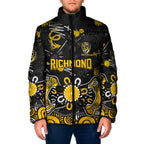 Personalized Richmond Tigers Padded Jacket Aboriginal Dot Painting Graffiti Style