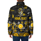 Personalized Richmond Tigers Padded Jacket Aboriginal Dot Painting Graffiti Style