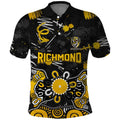 Personalized Richmond Tigers Polo Shirt Aboriginal Dot Painting Graffiti Style