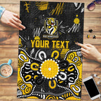 Personalized Richmond Tigers Puzzle Aboriginal Dot Painting Graffiti Style