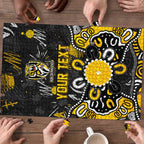 Personalized Richmond Tigers Puzzle Aboriginal Dot Painting Graffiti Style