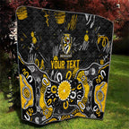 Personalized Richmond Tigers Quilt Aboriginal Dot Painting Graffiti Style
