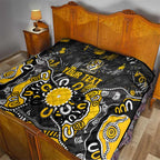 Personalized Richmond Tigers Quilt Aboriginal Dot Painting Graffiti Style