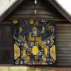 Personalized Richmond Tigers Quilt Aboriginal Dot Painting Graffiti Style