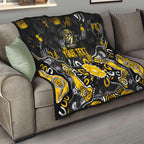 Personalized Richmond Tigers Quilt Aboriginal Dot Painting Graffiti Style