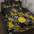 Personalized Richmond Tigers Quilt Bed Set Aboriginal Dot Painting Graffiti Style