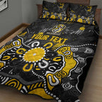 Personalized Richmond Tigers Quilt Bed Set Aboriginal Dot Painting Graffiti Style