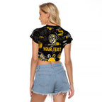 Personalized Richmond Tigers Raglan Cropped T Shirt Aboriginal Dot Painting Graffiti Style