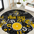 Personalized Richmond Tigers Round Carpet Aboriginal Dot Painting Graffiti Style