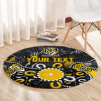 Personalized Richmond Tigers Round Carpet Aboriginal Dot Painting Graffiti Style