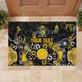 Personalized Richmond Tigers Rubber Doormat Aboriginal Dot Painting Graffiti Style