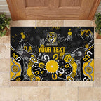 Personalized Richmond Tigers Rubber Doormat Aboriginal Dot Painting Graffiti Style