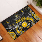 Personalized Richmond Tigers Rubber Doormat Aboriginal Dot Painting Graffiti Style