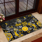 Personalized Richmond Tigers Rubber Doormat Aboriginal Dot Painting Graffiti Style