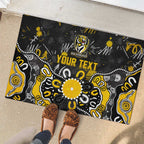 Personalized Richmond Tigers Rubber Doormat Aboriginal Dot Painting Graffiti Style