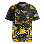 Personalized Richmond Tigers Rugby Jersey Aboriginal Dot Painting Graffiti Style