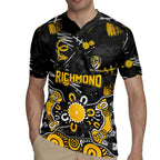 Personalized Richmond Tigers Rugby Jersey Aboriginal Dot Painting Graffiti Style