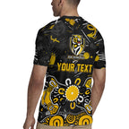 Personalized Richmond Tigers Rugby Jersey Aboriginal Dot Painting Graffiti Style