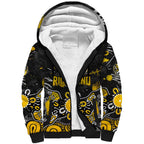 Personalized Richmond Tigers Sherpa Hoodie Aboriginal Dot Painting Graffiti Style