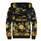 Personalized Richmond Tigers Sherpa Hoodie Aboriginal Dot Painting Graffiti Style