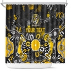 Personalized Richmond Tigers Shower Curtain Aboriginal Dot Painting Graffiti Style