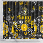 Personalized Richmond Tigers Shower Curtain Aboriginal Dot Painting Graffiti Style