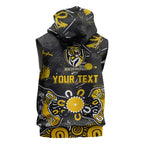 Personalized Richmond Tigers Sleeveless Hoodie Aboriginal Dot Painting Graffiti Style