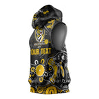 Personalized Richmond Tigers Sleeveless Hoodie Aboriginal Dot Painting Graffiti Style