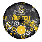 Personalized Richmond Tigers Spare Tire Cover Aboriginal Dot Painting Graffiti Style