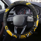 Richmond Tigers Steering Wheel Cover Aboriginal Dot Painting Graffiti Style