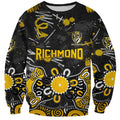Personalized Richmond Tigers Sweatshirt Aboriginal Dot Painting Graffiti Style