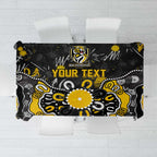 Personalized Richmond Tigers Tablecloth Aboriginal Dot Painting Graffiti Style