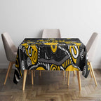 Personalized Richmond Tigers Tablecloth Aboriginal Dot Painting Graffiti Style