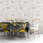 Personalized Richmond Tigers Tablecloth Aboriginal Dot Painting Graffiti Style