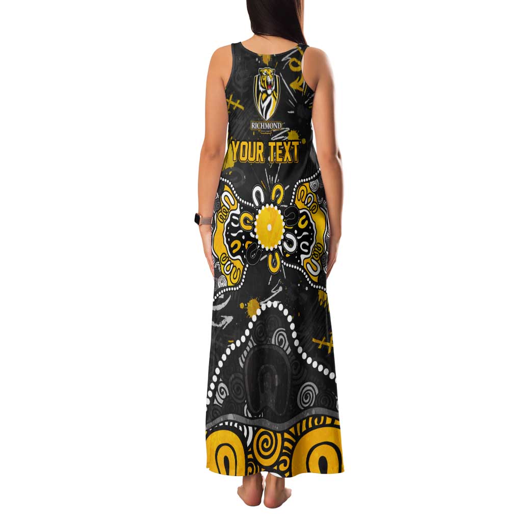 Personalized Richmond Tigers Tank Maxi Dress Aboriginal Dot Painting Graffiti Style