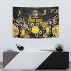Personalized Richmond Tigers Tapestry Aboriginal Dot Painting Graffiti Style