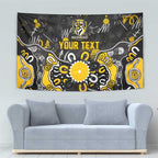 Personalized Richmond Tigers Tapestry Aboriginal Dot Painting Graffiti Style