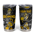 Personalized Richmond Tigers Tumbler Cup Aboriginal Dot Painting Graffiti Style