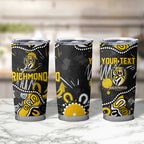 Personalized Richmond Tigers Tumbler Cup Aboriginal Dot Painting Graffiti Style