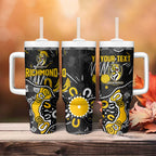 Personalized Richmond Tigers Tumbler With Handle Aboriginal Dot Painting Graffiti Style