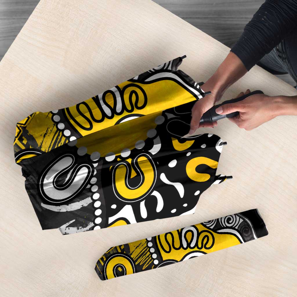 Personalized Richmond Tigers Umbrella Aboriginal Dot Painting Graffiti Style