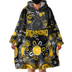 Personalized Richmond Tigers Wearable Blanket Hoodie Aboriginal Dot Painting Graffiti Style