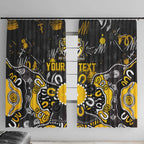 Personalized Richmond Tigers Window Curtain Aboriginal Dot Painting Graffiti Style