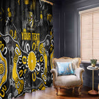 Personalized Richmond Tigers Window Curtain Aboriginal Dot Painting Graffiti Style