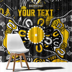 Personalized Richmond Tigers Window Curtain Aboriginal Dot Painting Graffiti Style