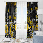 Personalized Richmond Tigers Window Curtain Aboriginal Dot Painting Graffiti Style