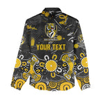 Personalized Richmond Tigers Women Casual Shirt Aboriginal Dot Painting Graffiti Style