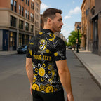 Personalized Richmond Tigers Zipper Polo Shirt Aboriginal Dot Painting Graffiti Style